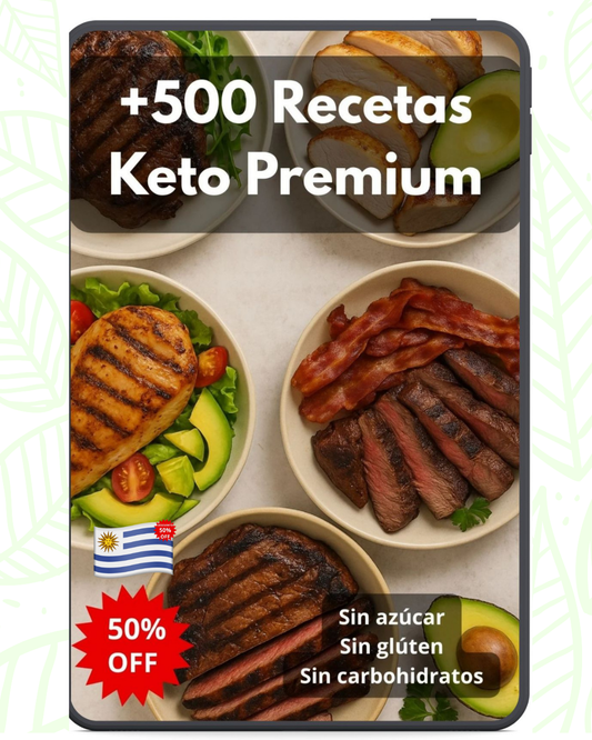 +500 Recetas Keto PREMIUM SIN Azúcar SIN Gluten + 8 BONUS